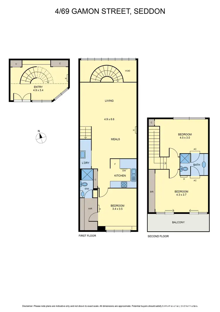 Floorplan of Homely townhouse listing, 4/67-69 Gamon Street, Seddon VIC 3011
