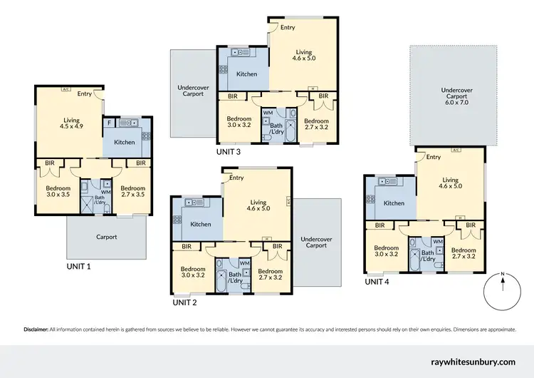 Floorplan of Homely unit listing, 1-4/135 Evans Street, Sunbury VIC 3429