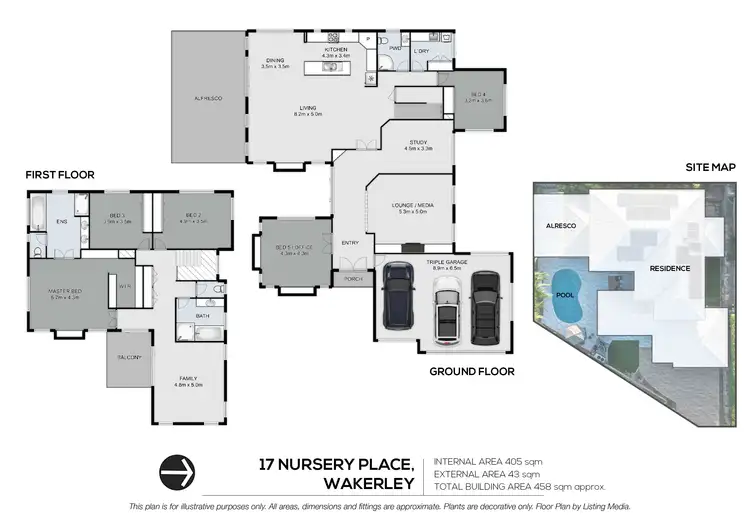 Floorplan of Homely house listing, 17 Nursery Place, Wakerley QLD 4154