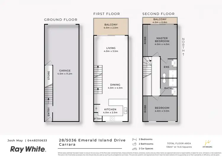 Floorplan of Homely townhouse listing, 28/5036 Emerald Island Drive, Carrara QLD 4211