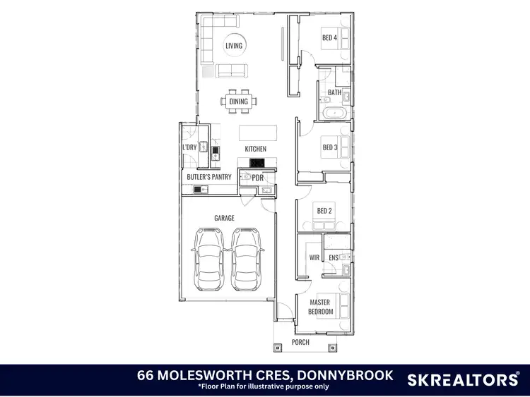 Floorplan of Homely house listing, 66 Molesworth Crescent, Donnybrook VIC 3064