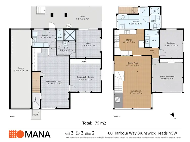 Floorplan of Homely house listing, 80 Harbour Way, Brunswick Heads NSW 2483