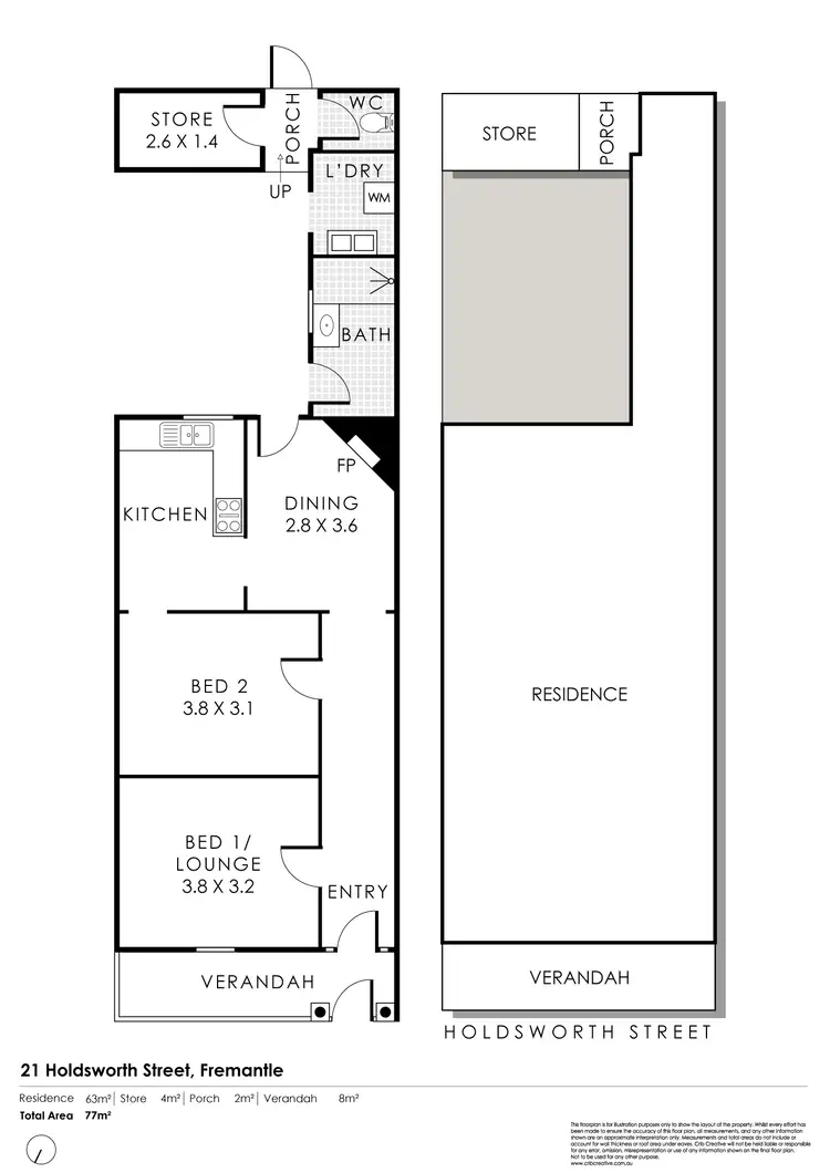 Floorplan of Homely house listing, 21 Holdsworth Street, Fremantle WA 6160