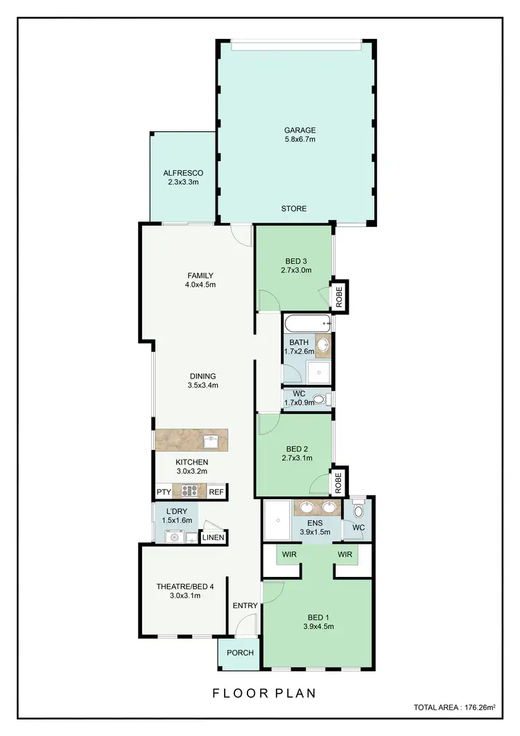 Floorplan of Homely house listing, 67 Kokoda Boulevard, Byford WA 6122