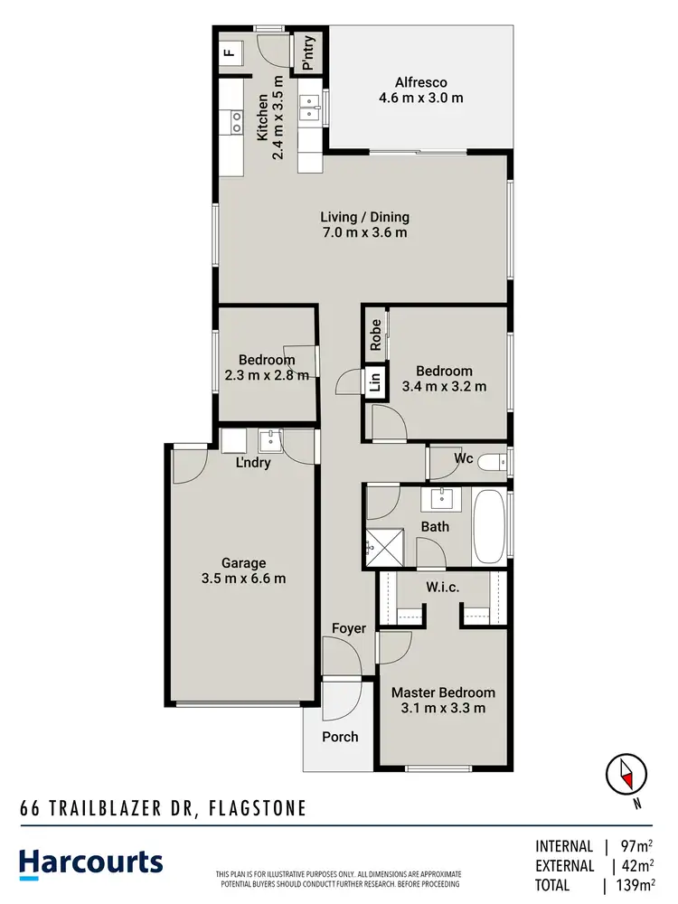 Floorplan of Homely house listing, 66 Trailblazer Drive, Flagstone QLD 4280