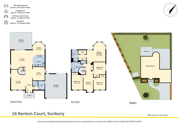 Floorplan of Homely house listing, 16 Renton Court, Sunbury VIC 3429