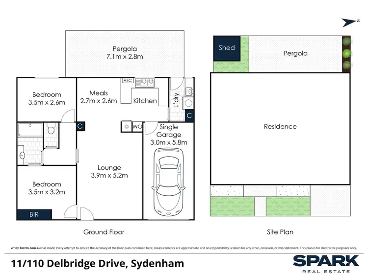 Floorplan of Homely unit listing, 11/110 Delbridge Drive, Sydenham VIC 3037