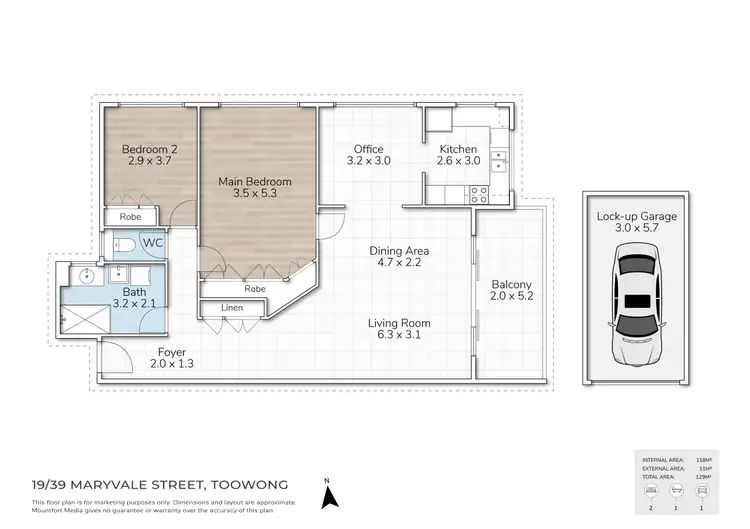 Floorplan of Homely apartment listing, 19/39 Maryvale Street, Toowong QLD 4066
