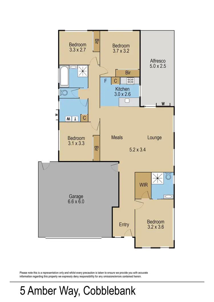 Floorplan of Homely house listing, 5 Amber Way, Cobblebank VIC 3338