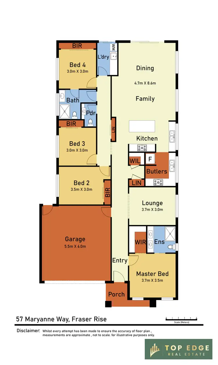 Floorplan of Homely house listing, 57 Maryanne Way, Fraser Rise VIC 3336