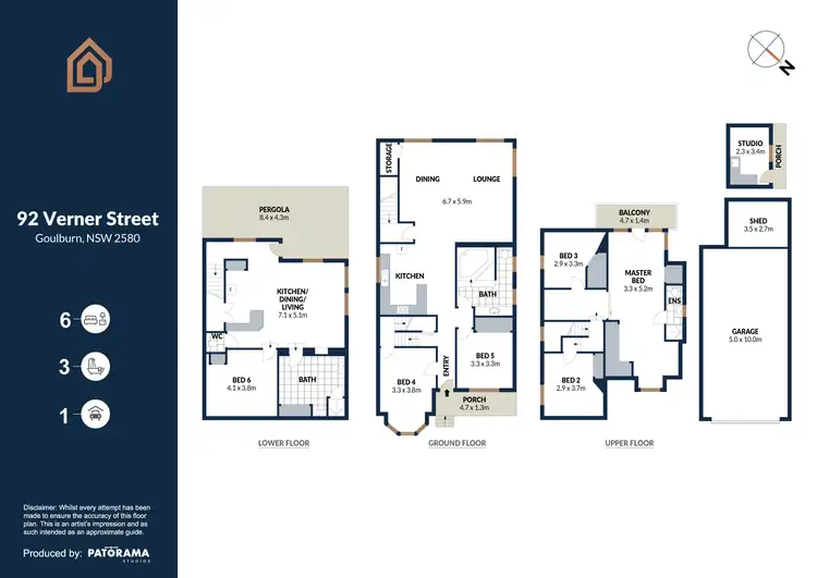 Floorplan of Homely house listing, 92 Verner Street, Goulburn NSW 2580