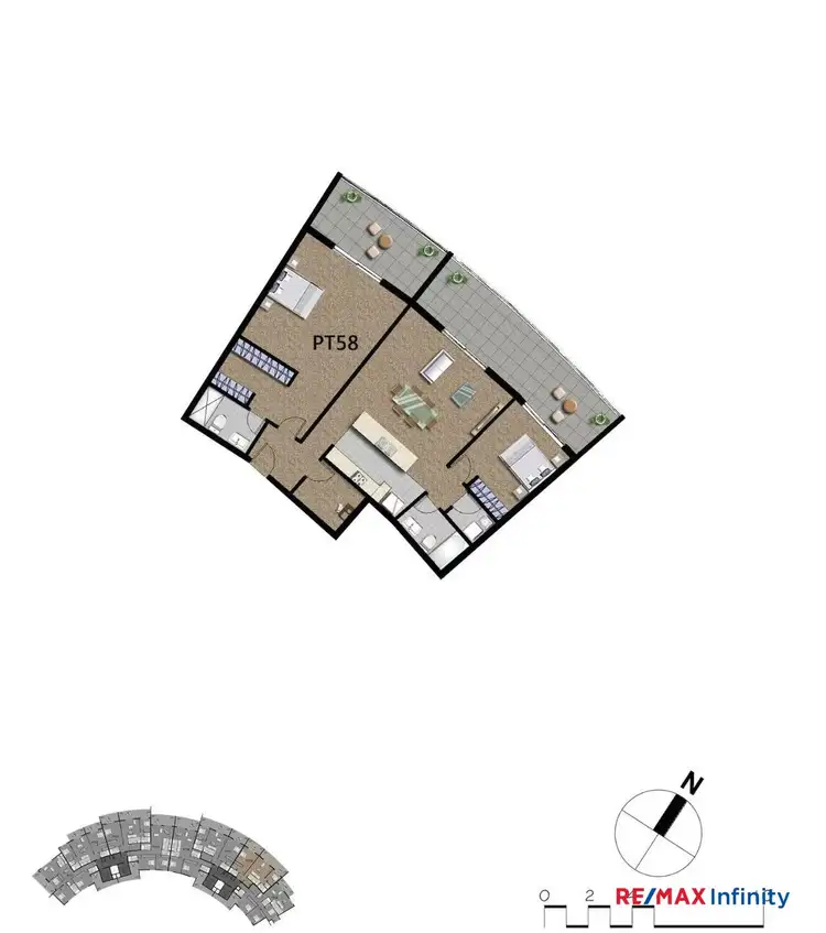 Floorplan of Homely apartment listing, 58/25 North Rocks Road, North Rocks NSW 2151