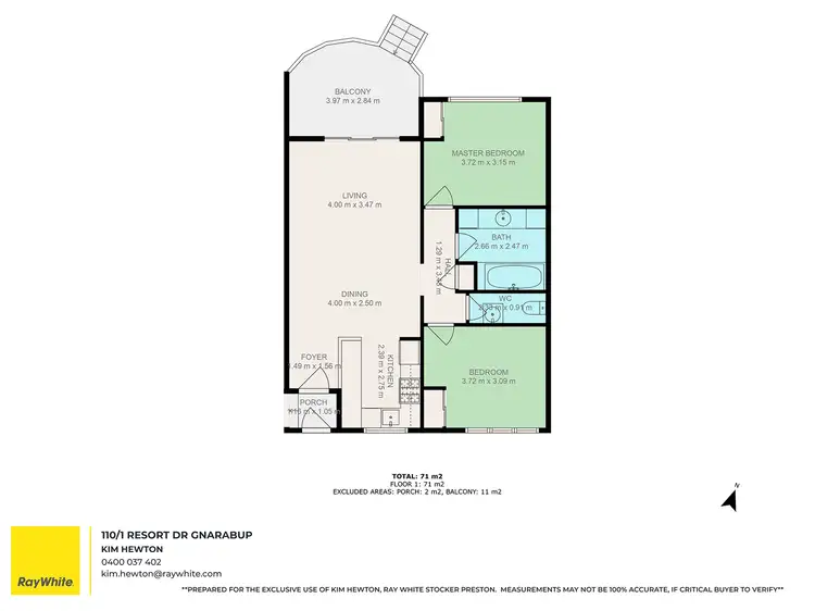 Floorplan of Homely apartment listing, Apt 110, 1 Resort Place, Gnarabup WA 6285