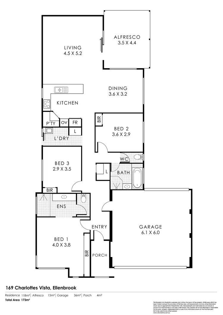 Floorplan of Homely house listing, 169 Charlottes Vista, Ellenbrook WA 6069