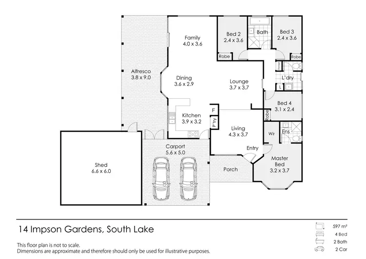 Floorplan of Homely house listing, 14 Impson Gardens, South Lake WA 6164
