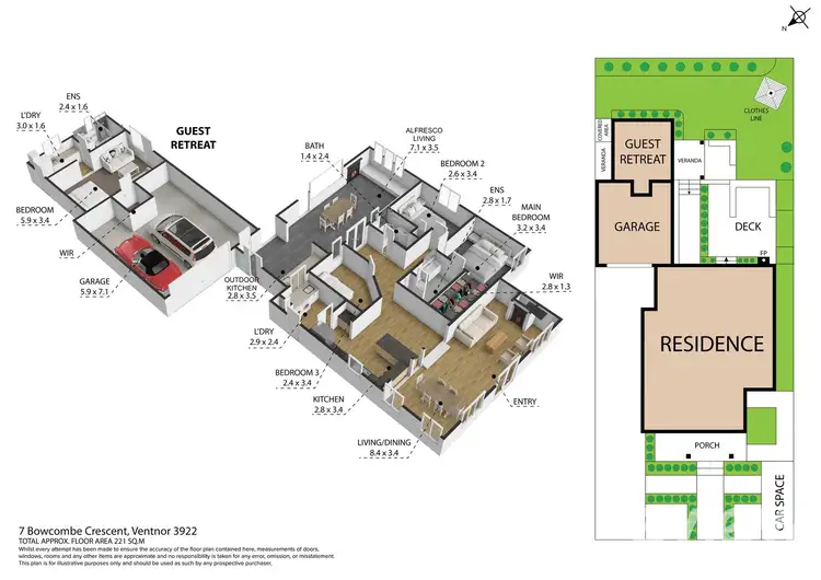 Floorplan of Homely house listing, 7 Bowcombe Crescent, Ventnor VIC 3922