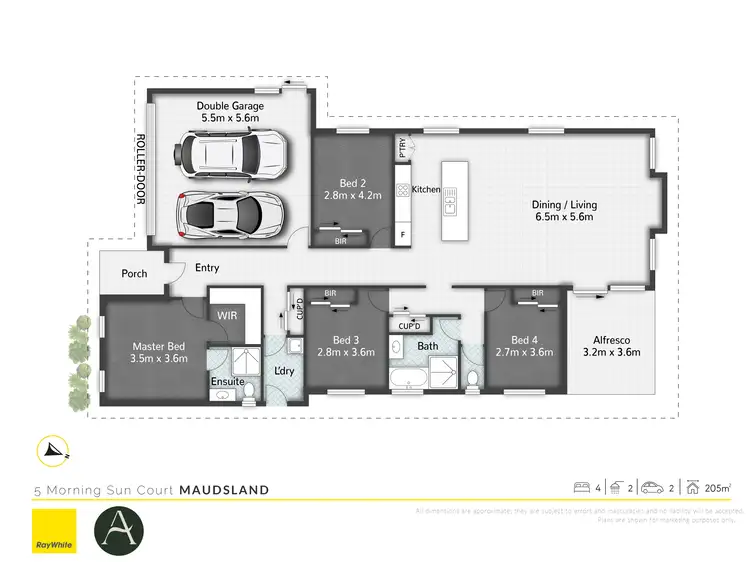 Floorplan of Homely house listing, 5 Morning Sun Court, Maudsland QLD 4210
