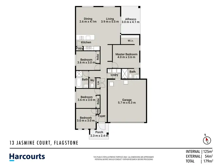 Floorplan of Homely house listing, 13 Jasmine Court, Flagstone QLD 4280