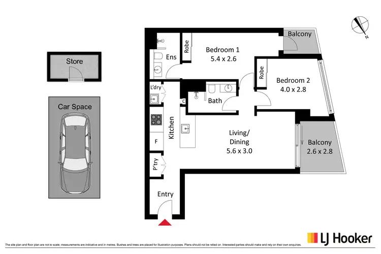 Floorplan of Homely apartment listing, 1106/2 Furzer Street, Phillip ACT 2606