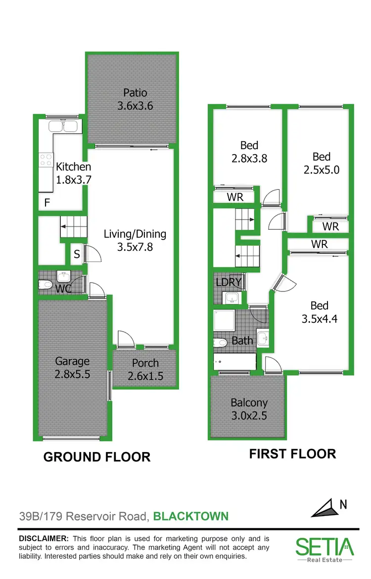 Floorplan of Homely townhouse listing, 39B/179 Reservoir Road, Blacktown NSW 2148