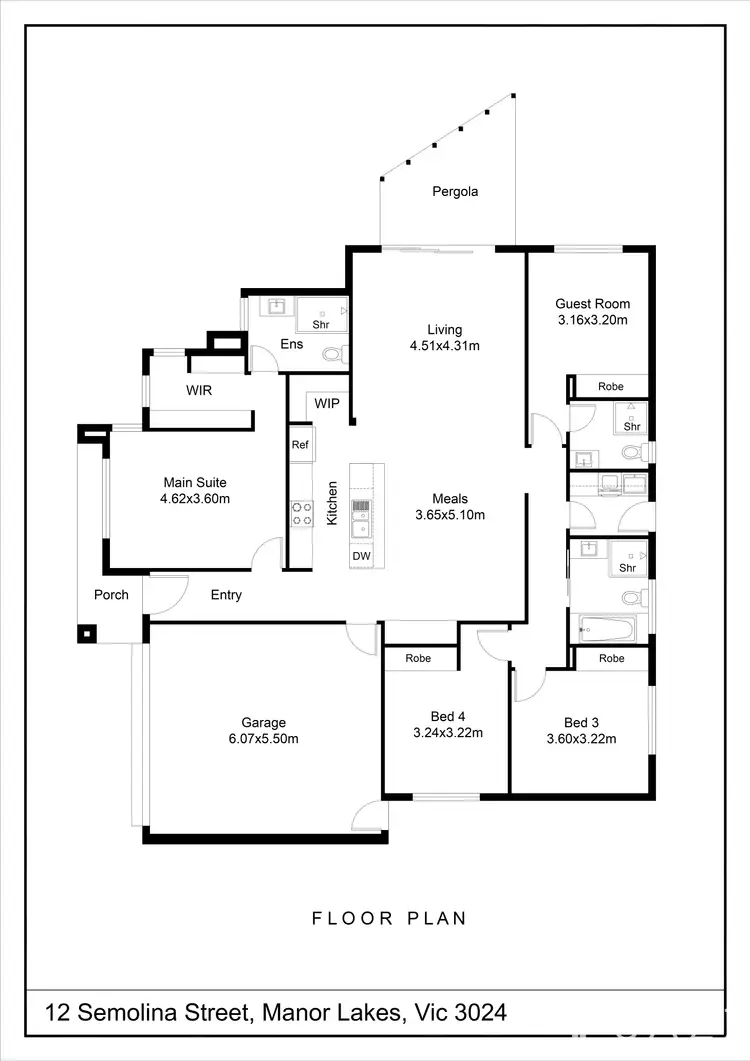 Floorplan of Homely house listing, 12 Semolina Street, Manor Lakes VIC 3024