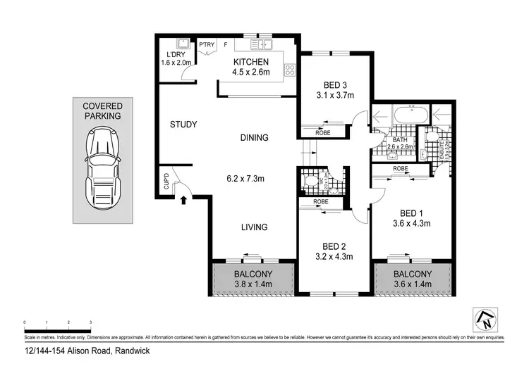 Floorplan of Homely apartment listing, 12/144-158 Alison Road, Randwick NSW 2031