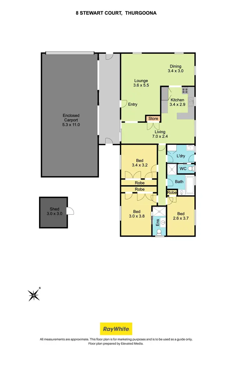 Floorplan of Homely house listing, 8 Stewart Court, Thurgoona NSW 2640