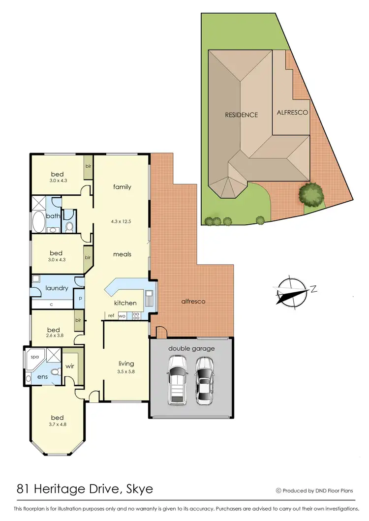 Floorplan of Homely house listing, 81 Heritage Drive, Skye VIC 3977