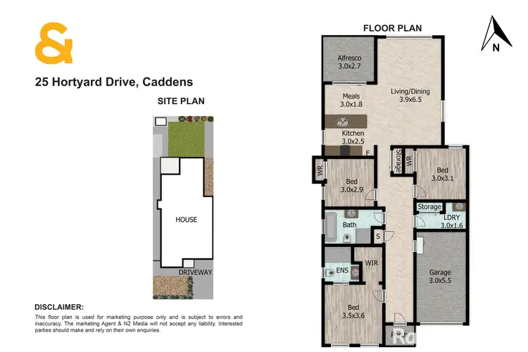 Floorplan of Homely house listing, 25 Hortyard Drive, Caddens NSW 2747