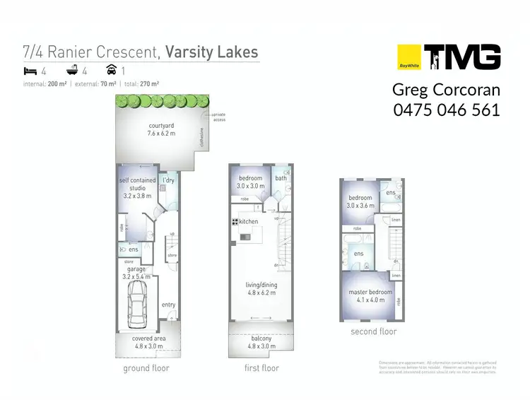 Floorplan of Homely townhouse listing, 7/4 Ranier Crescent, Varsity Lakes QLD 4227