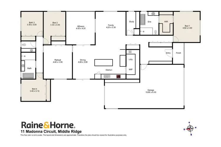 Floorplan of Homely house listing, 11 Madonna Circuit, Middle Ridge QLD 4350
