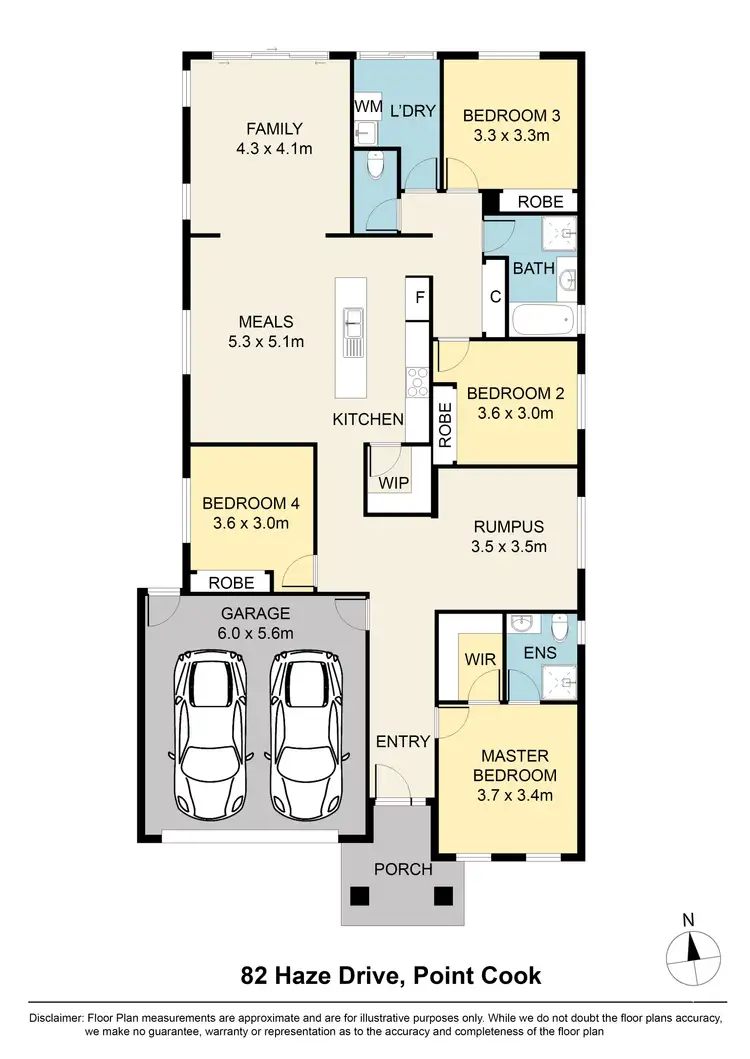 Floorplan of Homely house listing, 82 Haze Drive, Point Cook VIC 3030