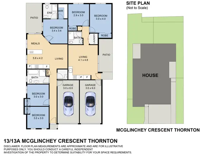 Floorplan of Homely house listing, 1 & 2/13 McGlinchey Crescent, Thornton NSW 2322