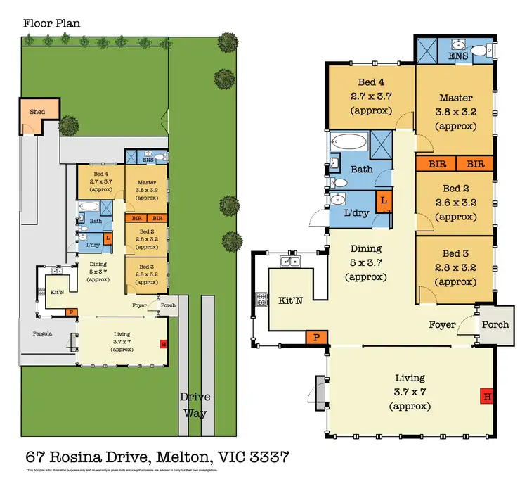 Floorplan of Homely house listing, 67 Rosina Drive, Melton VIC 3337
