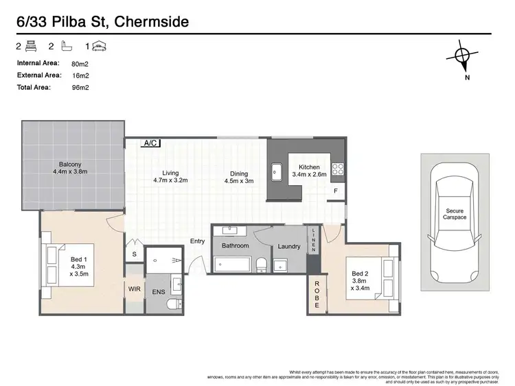Floorplan of Homely unit listing, 6/33 Pilba Street, Chermside QLD 4032