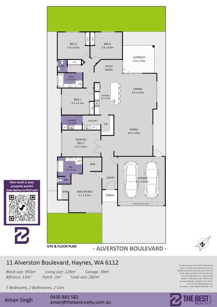 Floorplan of Homely house listing, 11 Alverston Boulevard, Haynes WA 6112