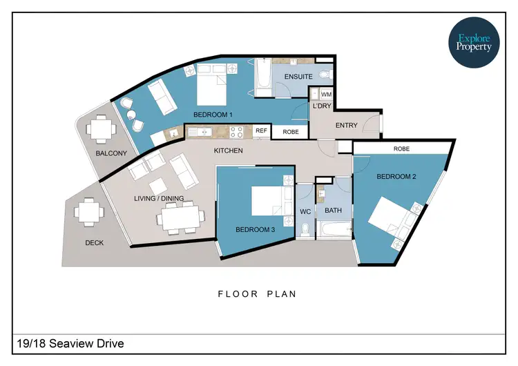 Floorplan of Homely unit listing, 19A & 19B/18 Seaview Drive, Airlie Beach QLD 4802