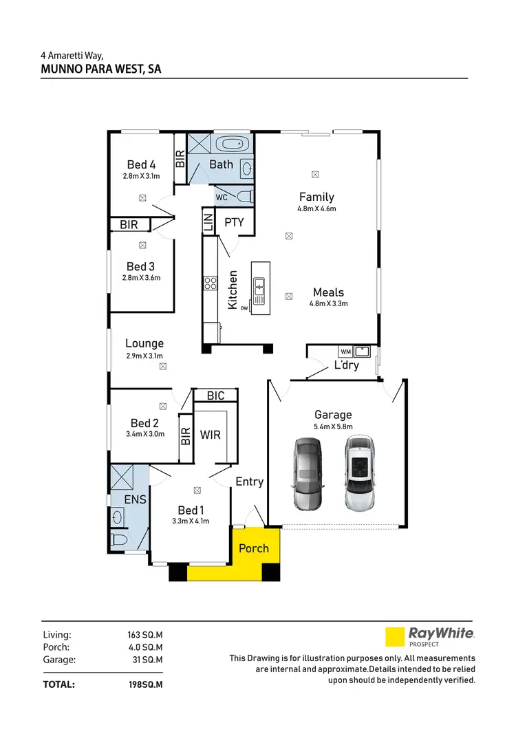 Floorplan of Homely house listing, 4 Amaretti Way, Munno Para West SA 5115