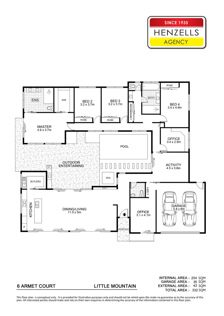 Floorplan of Homely house listing, 6 Armet Court, Little Mountain QLD 4551