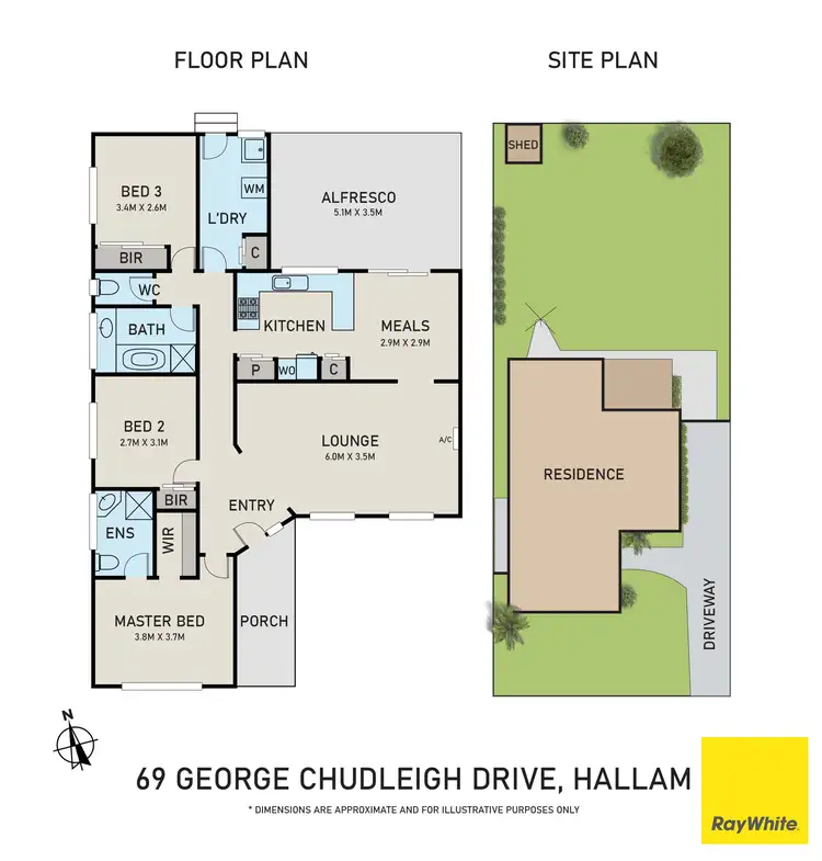 Floorplan of Homely house listing, 69 George Chudleigh Drive, Hallam VIC 3803