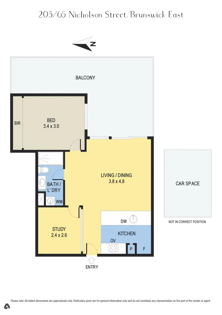 Floorplan of Homely apartment listing, 204/65 Nicholson Street, Brunswick East VIC 3057