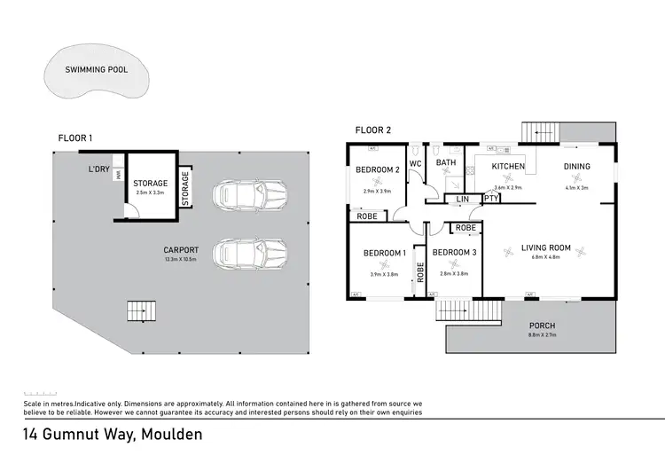 Floorplan of Homely house listing, 14 Gumnut Way, Moulden NT 830