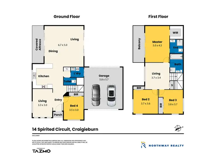 Floorplan of Homely house listing, 14 Spirited Circuit, Craigieburn VIC 3064