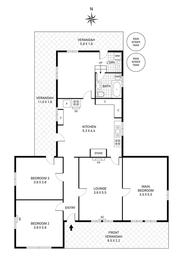 Floorplan of Homely house listing, 11 Whittaker Street, Quirindi NSW 2343