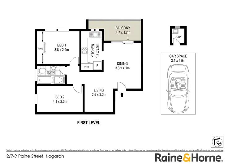 Floorplan of Homely unit listing, 2/7-9 Paine Street, Kogarah NSW 2217