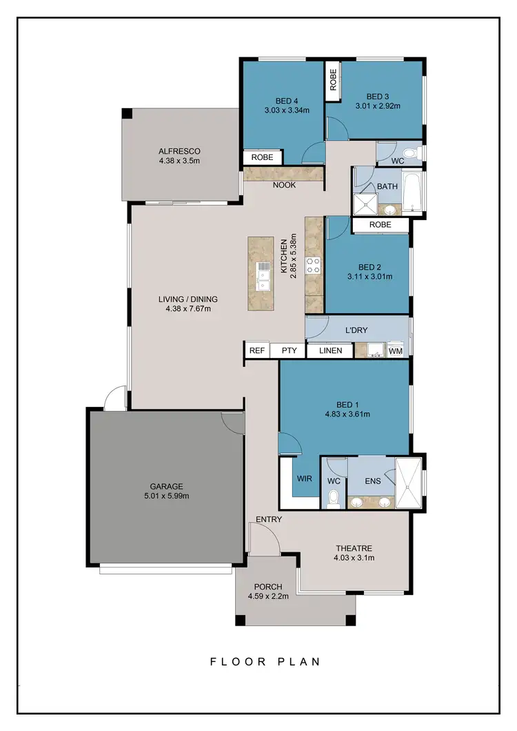 Floorplan of Homely house listing, 18 Partridge Bend, Byford WA 6122