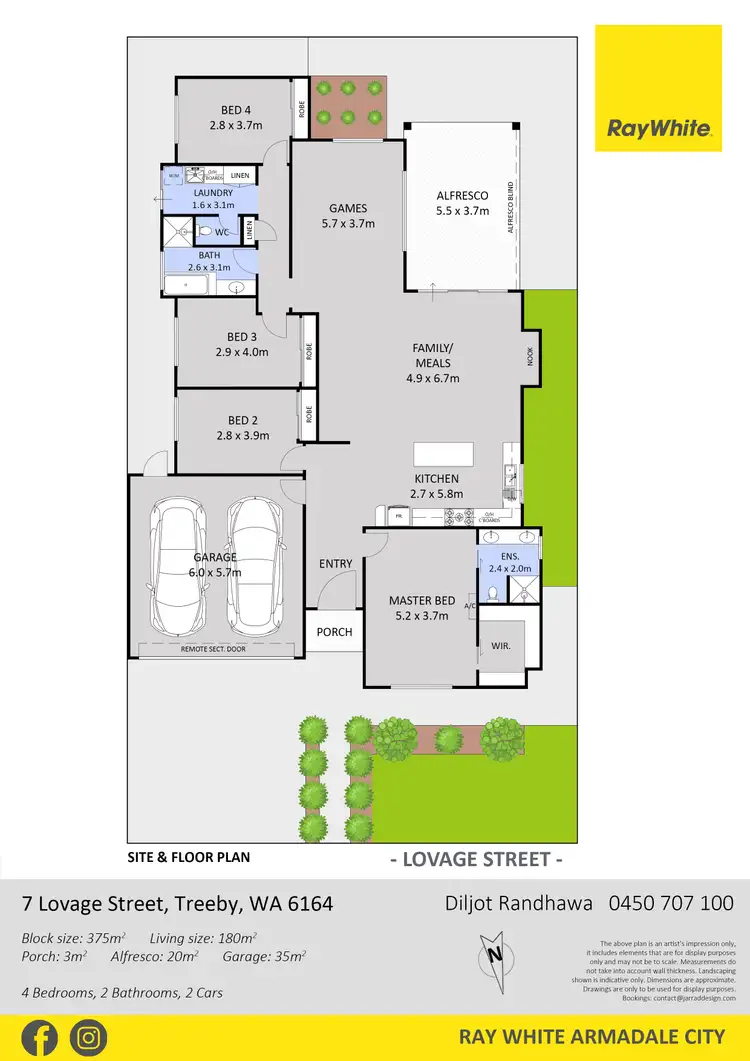 Floorplan of Homely house listing, 7 Lovage Street, Treeby WA 6164