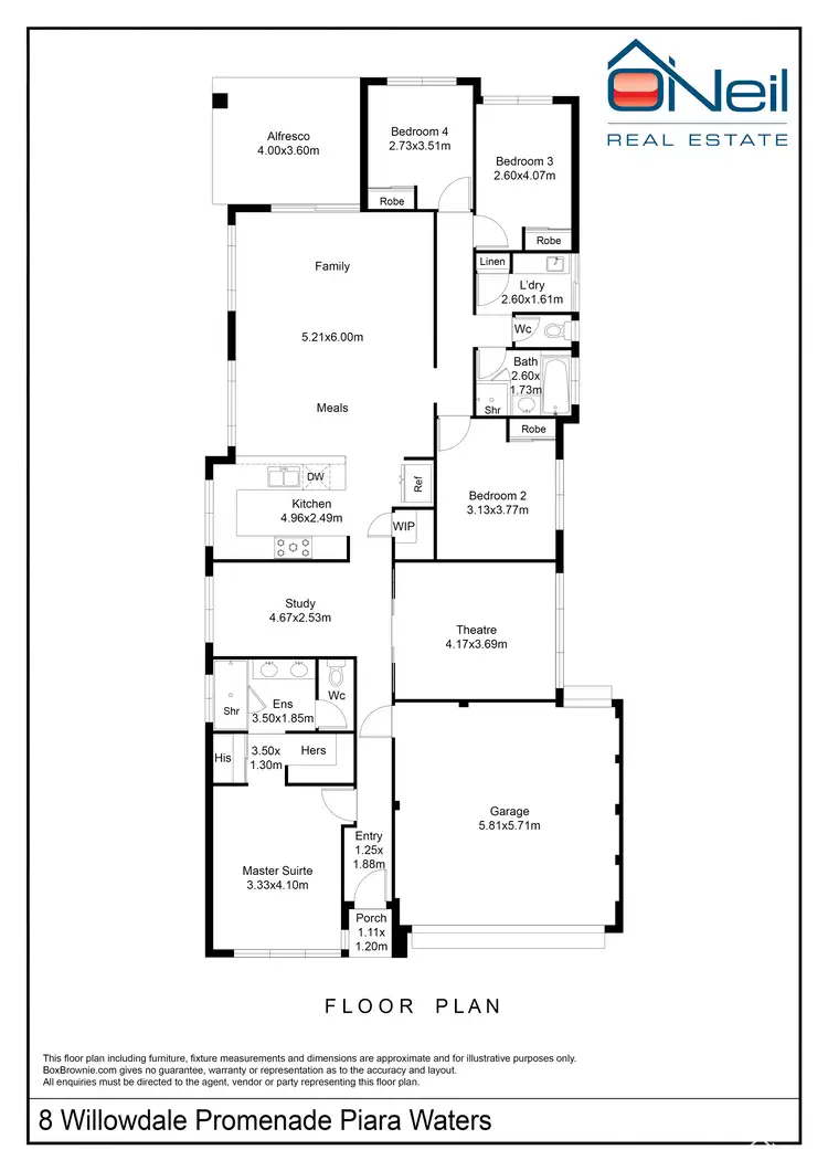 Floorplan of Homely house listing, 8 Willowdale Promenade, Piara Waters WA 6112
