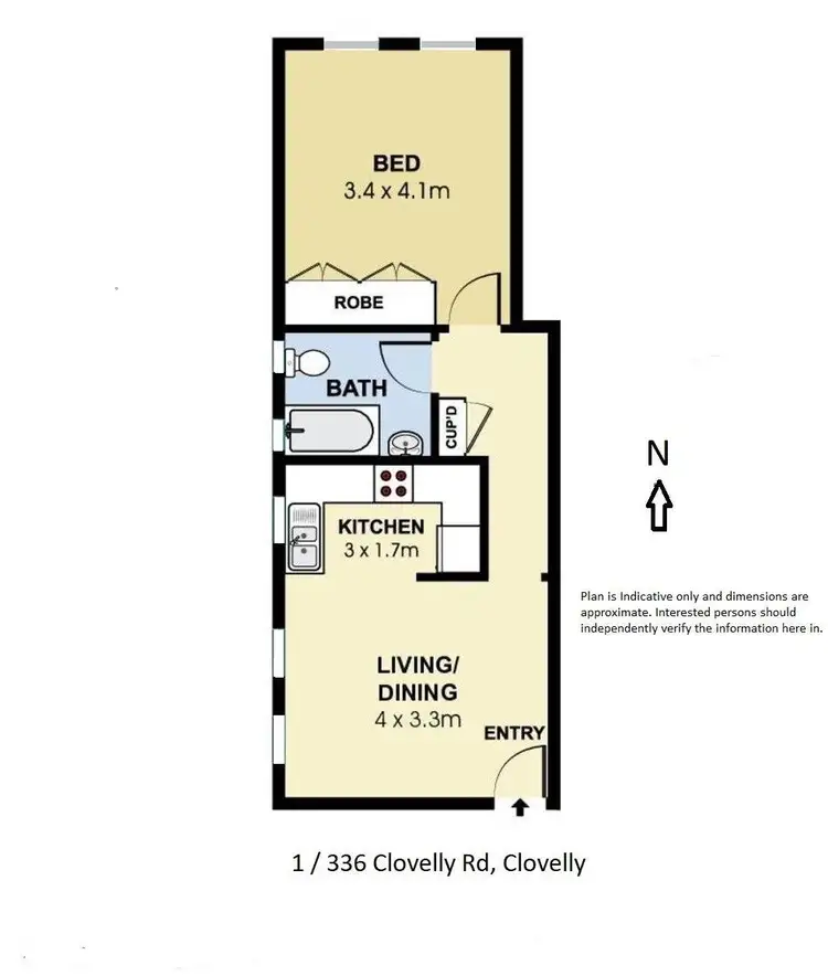 Floorplan of Homely apartment listing, 1/334-336 Clovelly Road, Clovelly NSW 2031