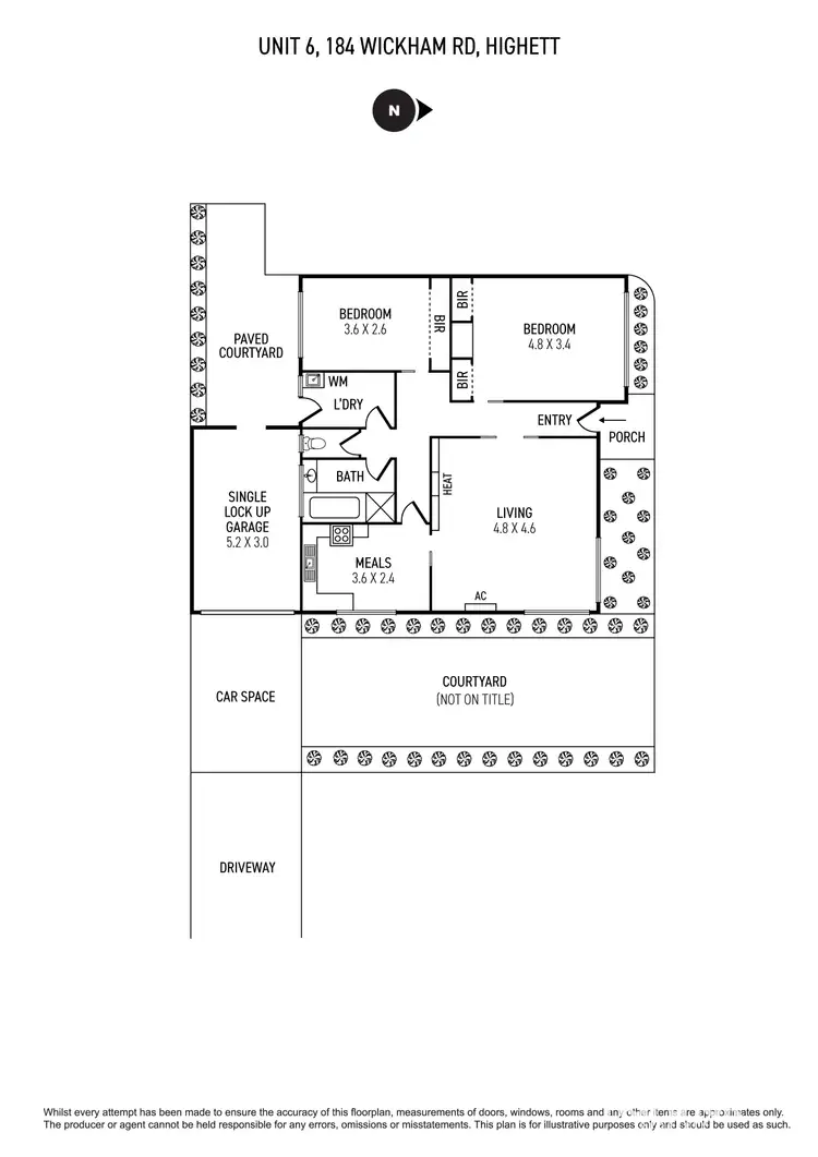 Floorplan of Homely unit listing, 6/184 Wickham Road, Highett VIC 3190